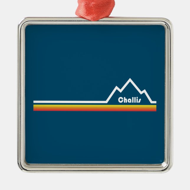 Challis Idaho Ornament Aus Metall (Vorne)