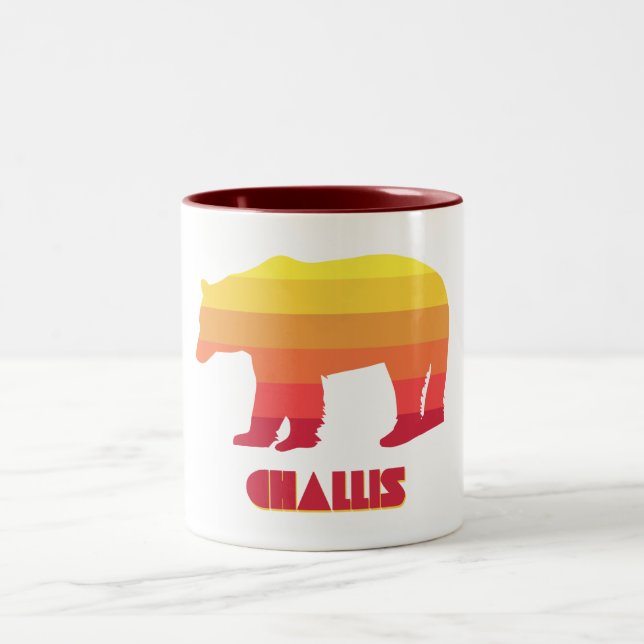 Challis Idaho Rainbow Bear Zweifarbige Tasse (Mittel)