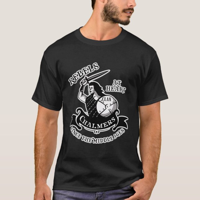 Chalmers Scottish Clan Name Descendant T-Shirt (Vorderseite)