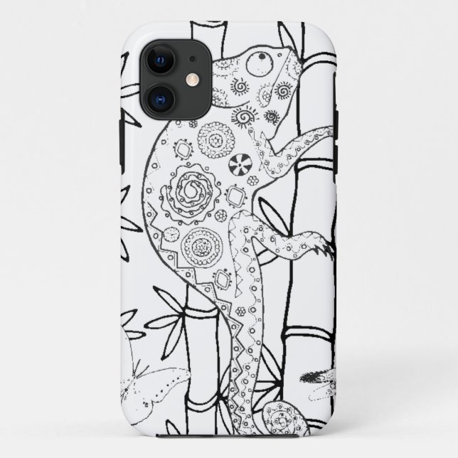 Chamäleon-Gekritzel Case-Mate iPhone Hülle (Rückseite)