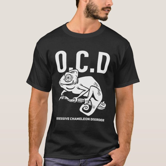 Chamäleon Grüne Eidechse Reptil T-Shirt (Vorderseite)