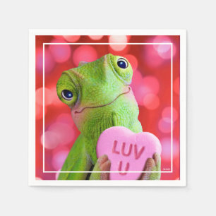 Chamäleon-Herz (Liebe dich) Serviette