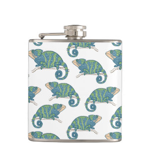 Chamäleon-Muster Flachmann