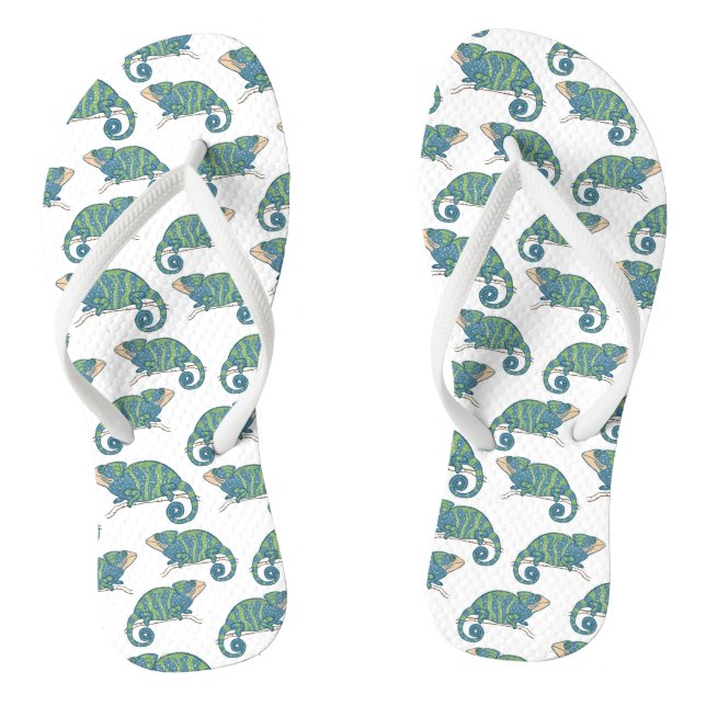 Chamäleon-Muster Flip Flops (Fußbett)