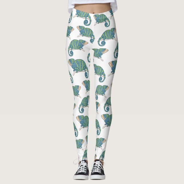 Chamäleon-Muster Leggings (Vorderseite)