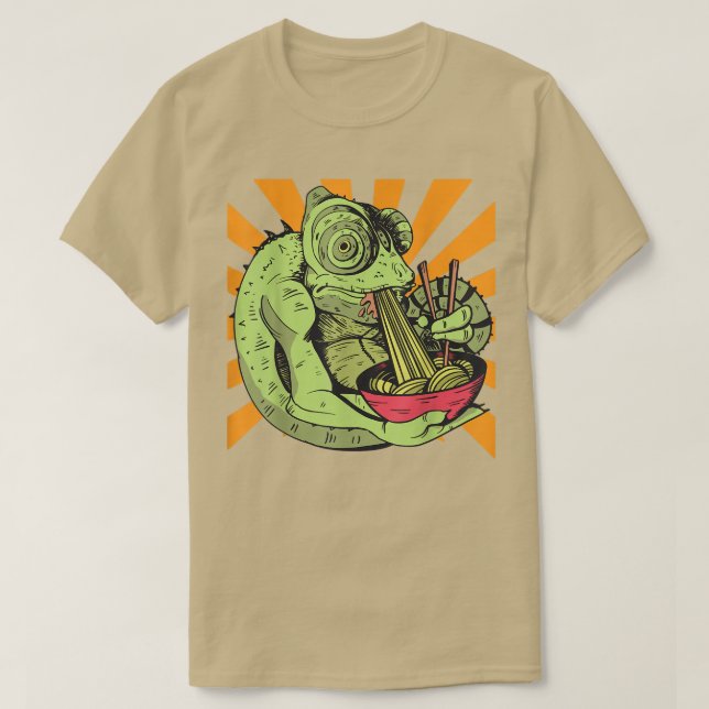 Chamaleon Ramen Noodles T-Shirt (Design vorne)
