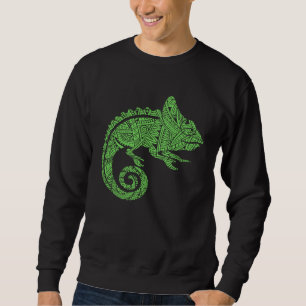 Chamäleon Reptil Tier Azteke Maya Maori Stammes- P Sweatshirt