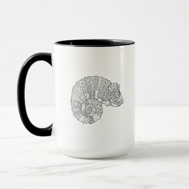 Chamäleon Zendoodle Tasse (Links)