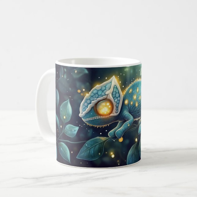 Chamäleons sind Reptilien, die zu den Eidechsen ge Kaffeetasse (Vorderseite Links)