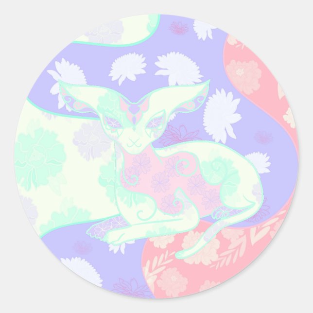 Chamalion Runder Aufkleber (Vorderseite)