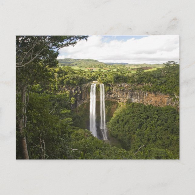 Chamarel Wasserfall am höchsten auf Mauritius, übe Postkarte (Vorderseite)