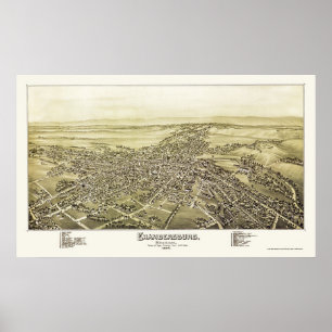 Chambersburg, PA - Panoramakarte - 1894 Poster