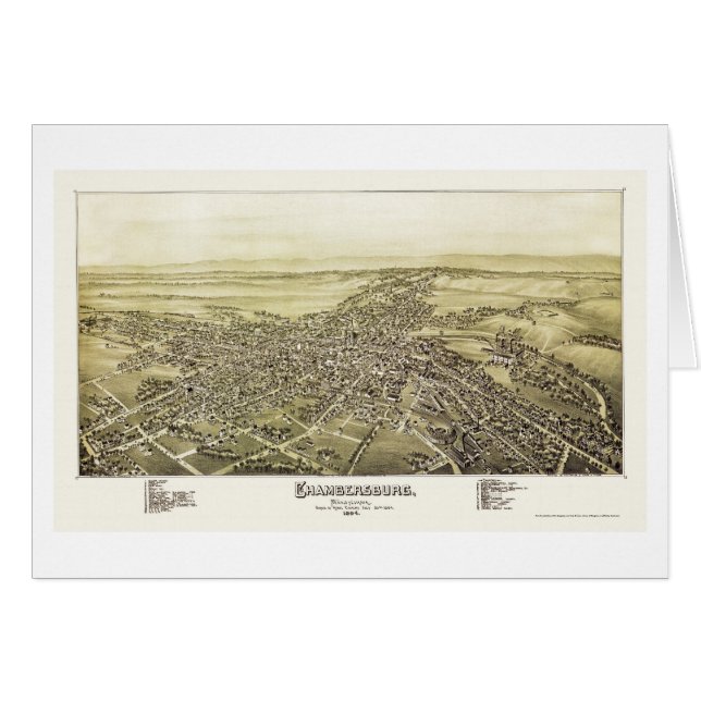 Chambersburg, panoramische Karte PAs - 1894 (Vorderseite (Horizontal))