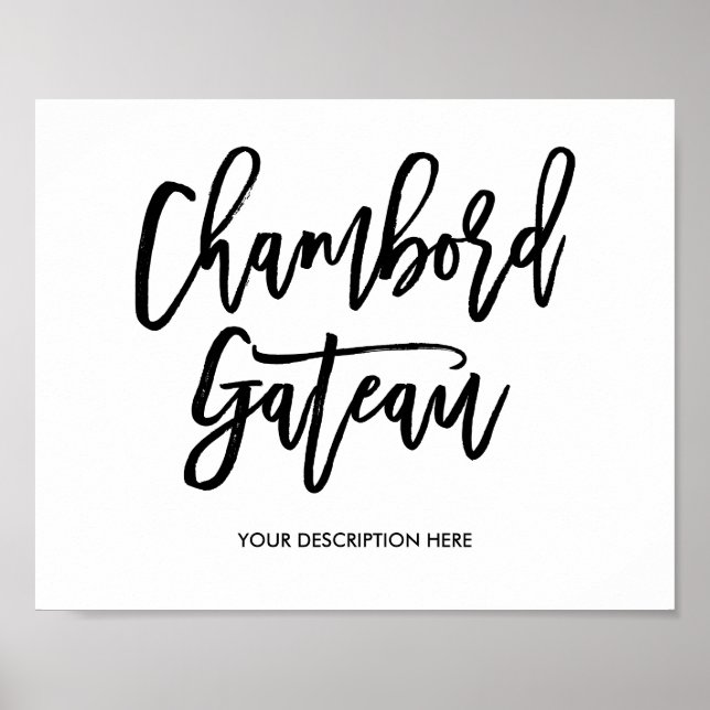 Chambord Gateau Sign Poster (Vorne)