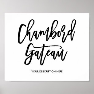 Chambord Gateau-Zeichen Poster