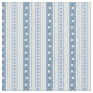 Chambray Blaues Muschelranken-Blumenstreifenmuster Stoff