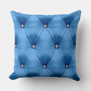 Chambray Blue Beautiful Diamond Truffle Pillows Kissen