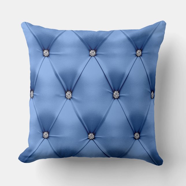 Chambray Blue Beautiful Diamond Truffle Pillows Kissen (Vorderseite)