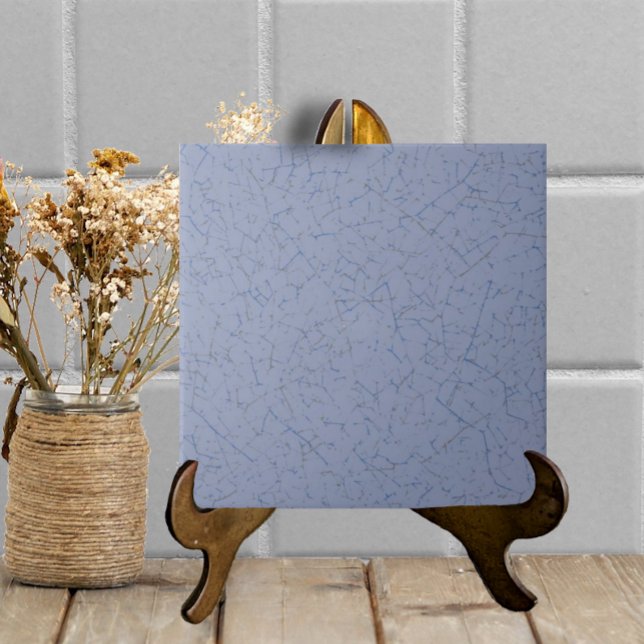 Chambray Blue Crackled Glaze Simple Modern Texture Fliese (Von Creator hochgeladen)