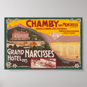 Chamby sur Montreux Vintage Poster ca. 1910