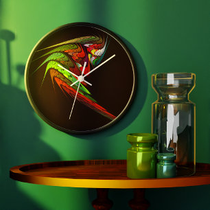 Chameleon Abstract Große Wanduhr