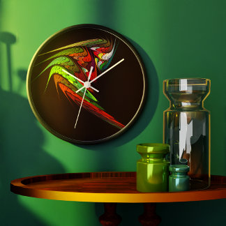 Chameleon Abstract Große Wanduhr