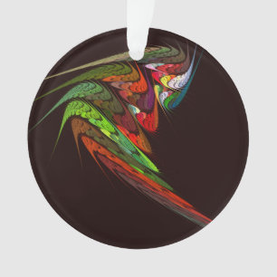 Chameleon Abstrakt Art Acrylic Circle Ornament