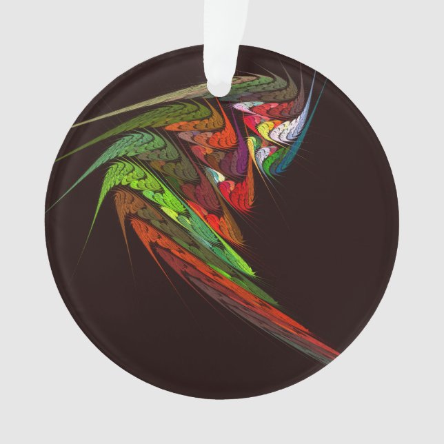 Chameleon Abstrakt Art Acrylic Circle Ornament (Vorderseite)