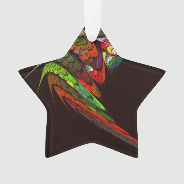 Chameleon Abstrakt Art Acrylic Star Ornament (Vorderseite)