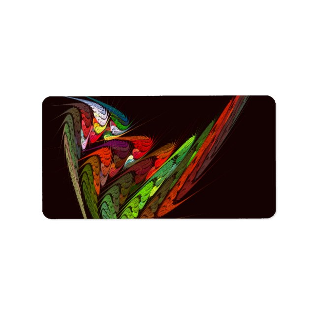 Chameleon Abstrakt Art Adressaufkleber (Vorne)