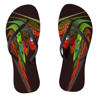 Chameleon Abstrakt Art Flip Flops