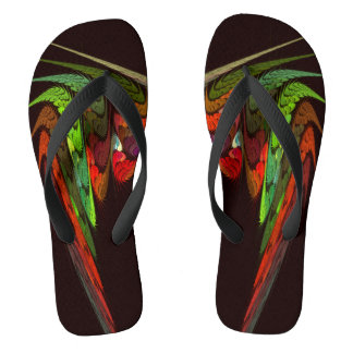 Chameleon Abstrakt Art Flip Flops
