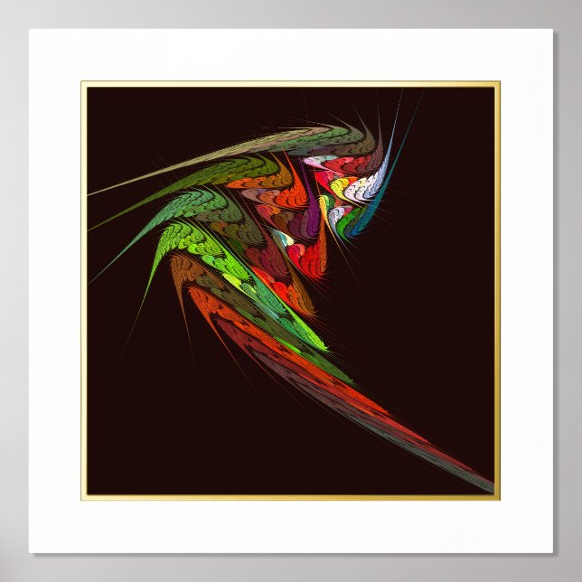 Chameleon Abstrakt Art Foliendrucke (Vorderseite)