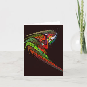 Chameleon Abstrakt Art Note Card Karte
