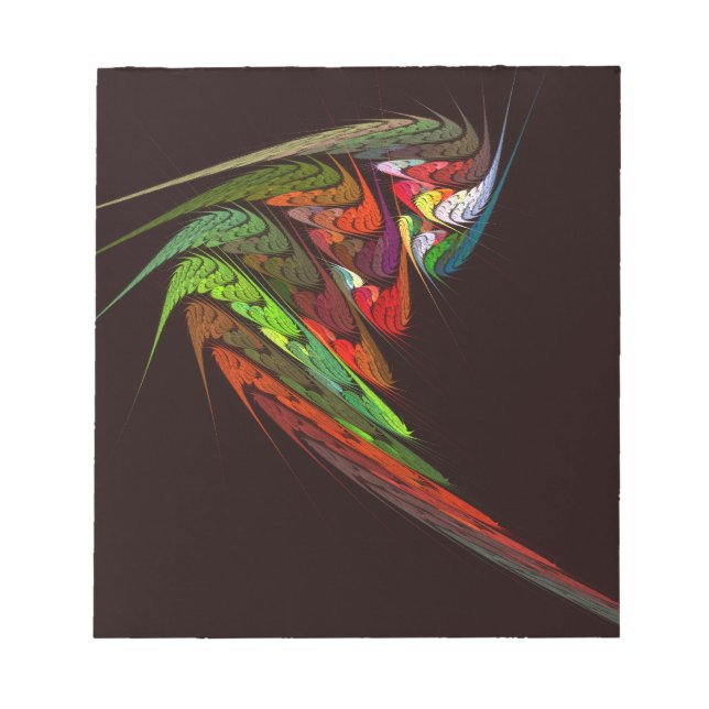Chameleon Abstrakt Art Notepad Notizblock (Vorderseite)