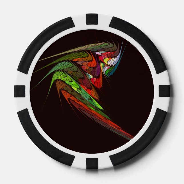 Chameleon Abstrakt Art Pokerchips (Vorderseite)