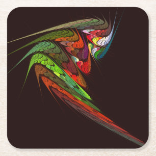Chameleon Abstrakt Art Rechteckiger Pappuntersetzer