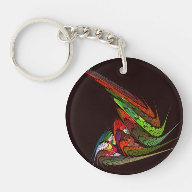 Chameleon Abstrakt Art Schlüsselanhänger (Vorderseite)