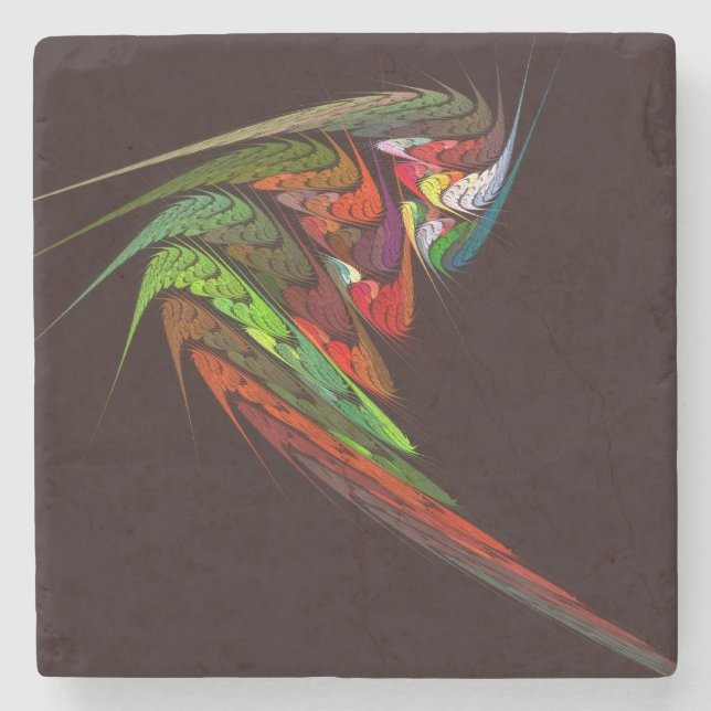Chameleon Abstrakt Art Steinuntersetzer (Vorderseite)