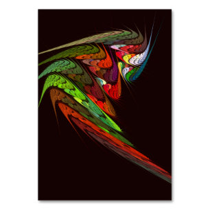 Chameleon Abstrakt Art Table Card Tischnummer