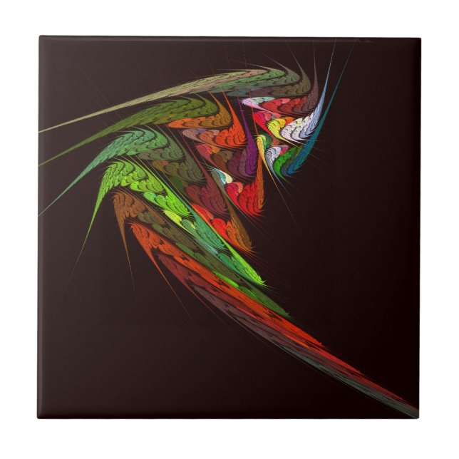 Chameleon Abstrakt Art Tile Fliese (Vorderseite)