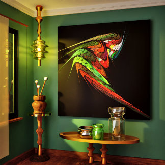 Chameleon Abstrakt Art Wrapped Canvas Print Leinwanddruck