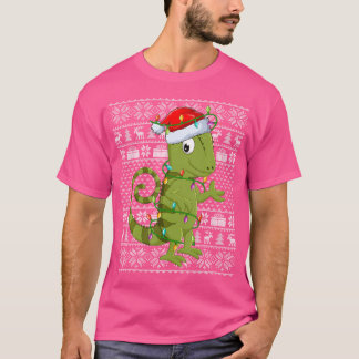 Chameleon Animal Lover Weihnachtsmannmütze Ugly Ch T-Shirt
