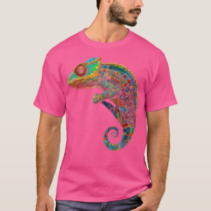 Chameleon Animal Motif Mandala Artwork Chameleon T-Shirt