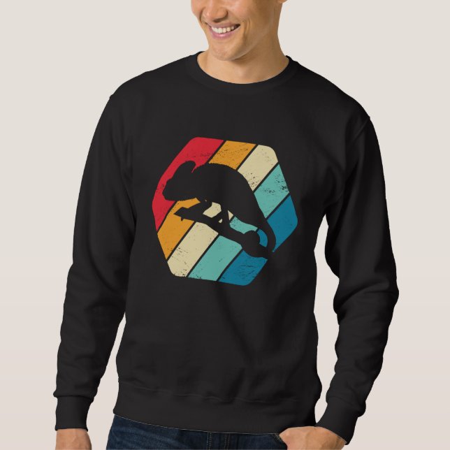 Chameleon Animal Wildlife Jungle  Retro Sweatshirt (Vorderseite)