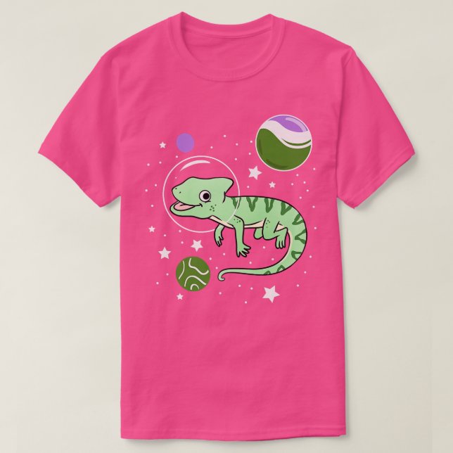 Chameleon Astronaut Genderqueer Pride  T-Shirt (Design vorne)