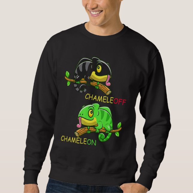 Chameleon Chameleon Lizard Joke Reptiles Sweatshirt (Vorderseite)