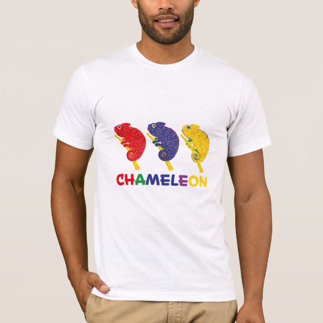 Chameleon Changing Colors T-Shirt (Vorderseite)