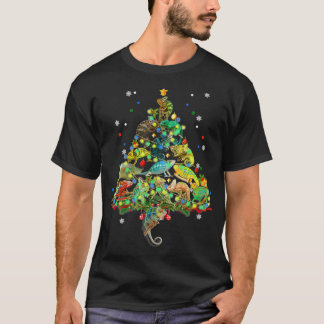 Chameleon Christmas Tree Funny Marsupial Xmas Gift T-Shirt