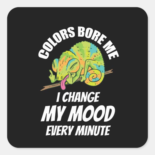 Chameleon - Farben langweilig Quadratischer Aufkleber (Vorderseite)
